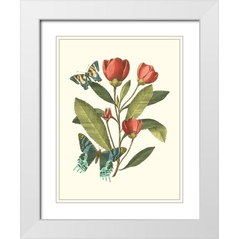 Midsummer Floral II White Modern Wood Framed Art Print with Double Matting by Vision Studio