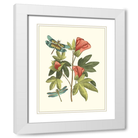 Midsummer Floral III White Modern Wood Framed Art Print with Double Matting by Vision Studio