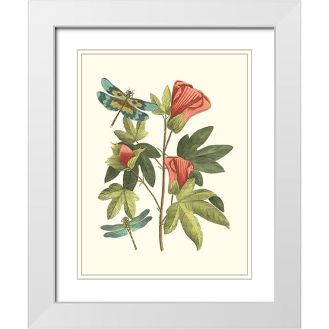 Midsummer Floral III White Modern Wood Framed Art Print with Double Matting by Vision Studio
