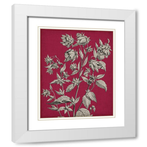 Vivid Chintz III White Modern Wood Framed Art Print with Double Matting by Vision Studio