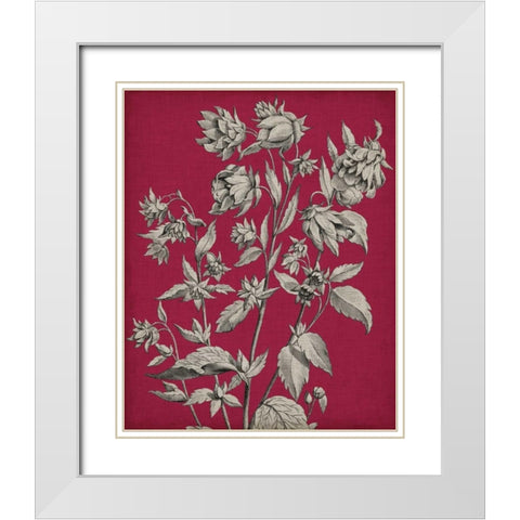 Vivid Chintz III White Modern Wood Framed Art Print with Double Matting by Vision Studio