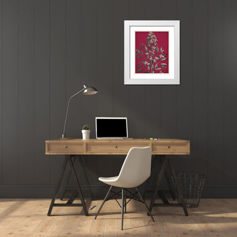 Vivid Chintz IV White Modern Wood Framed Art Print with Double Matting by Vision Studio