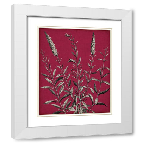 Vivid Chintz V White Modern Wood Framed Art Print with Double Matting by Vision Studio