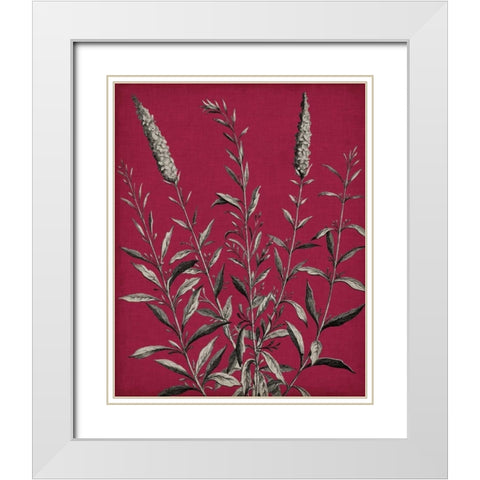 Vivid Chintz V White Modern Wood Framed Art Print with Double Matting by Vision Studio