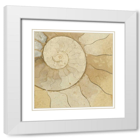 Organic Elements V White Modern Wood Framed Art Print with Double Matting by Vision Studio