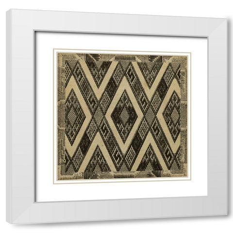 Kuba Detail I White Modern Wood Framed Art Print with Double Matting by Vision Studio