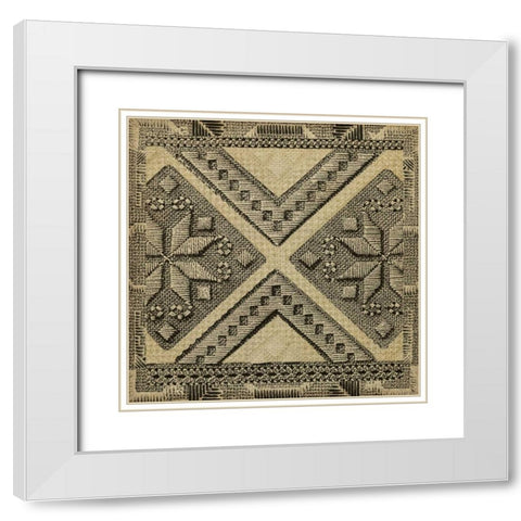 Kuba Detail II White Modern Wood Framed Art Print with Double Matting by Vision Studio