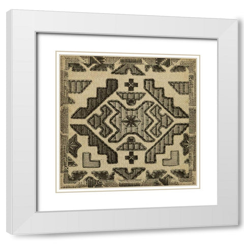 Kuba Detail III White Modern Wood Framed Art Print with Double Matting by Vision Studio