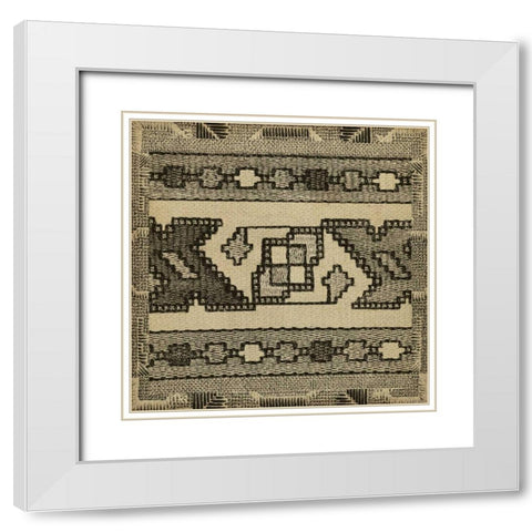 Kuba Detail IV White Modern Wood Framed Art Print with Double Matting by Vision Studio