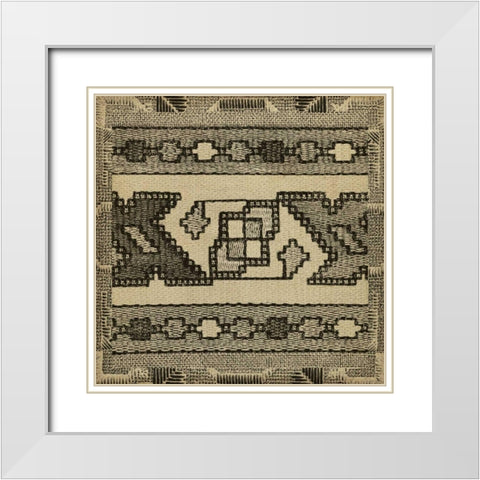 Kuba Detail IV White Modern Wood Framed Art Print with Double Matting by Vision Studio