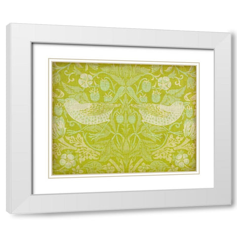 Citrus Chintz II White Modern Wood Framed Art Print with Double Matting by Vision Studio