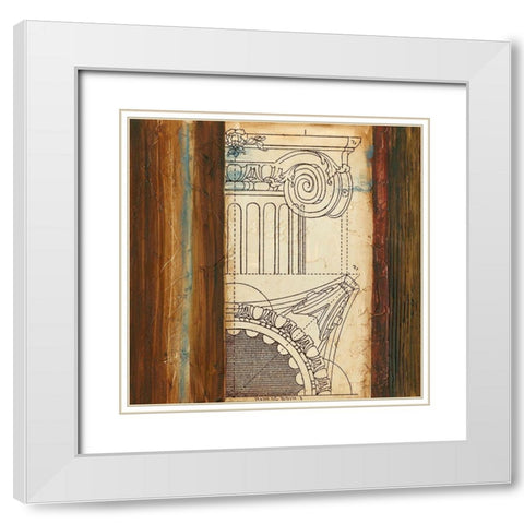 Architectural Archive II White Modern Wood Framed Art Print with Double Matting by Vision Studio