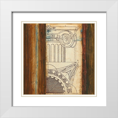 Architectural Archive II White Modern Wood Framed Art Print with Double Matting by Vision Studio