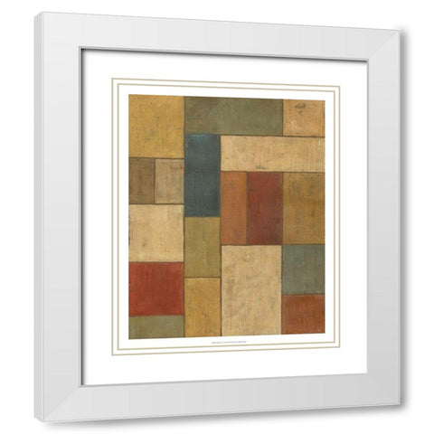 Tiled Abstract I White Modern Wood Framed Art Print with Double Matting by Meagher, Megan