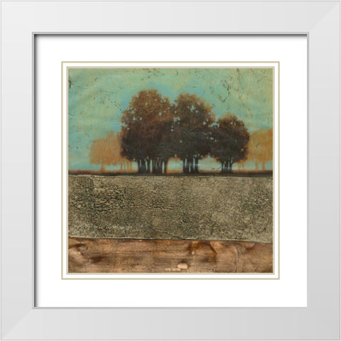 Embellished Mediterran. Twilight I White Modern Wood Framed Art Print with Double Matting by Vision Studio