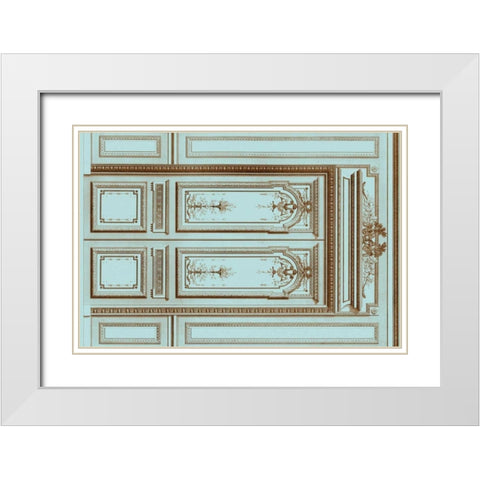 French Salon Doors I White Modern Wood Framed Art Print with Double Matting by Vision Studio