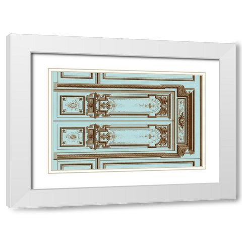 French Salon Doors II White Modern Wood Framed Art Print with Double Matting by Vision Studio