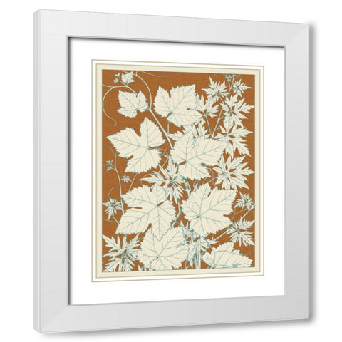 Leaves from Nature III White Modern Wood Framed Art Print with Double Matting by Vision Studio
