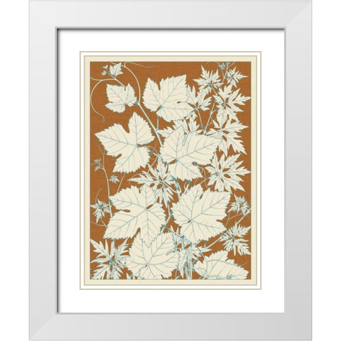 Leaves from Nature III White Modern Wood Framed Art Print with Double Matting by Vision Studio