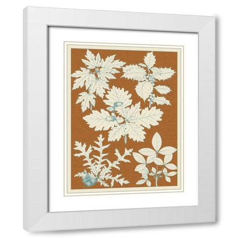 Leaves from Nature IV White Modern Wood Framed Art Print with Double Matting by Vision Studio