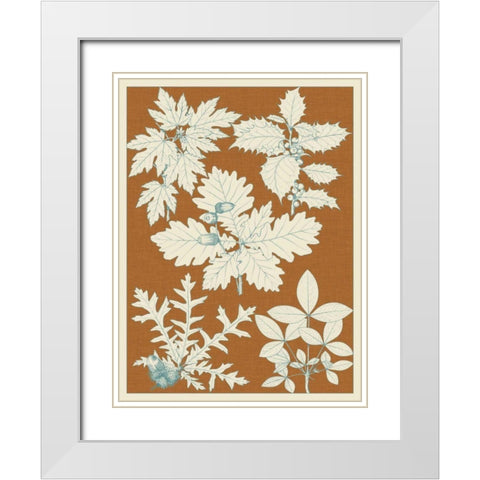 Leaves from Nature IV White Modern Wood Framed Art Print with Double Matting by Vision Studio