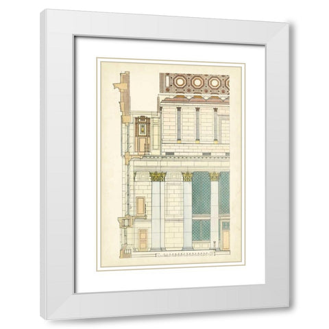 Architects Plan IV White Modern Wood Framed Art Print with Double Matting by Vision Studio