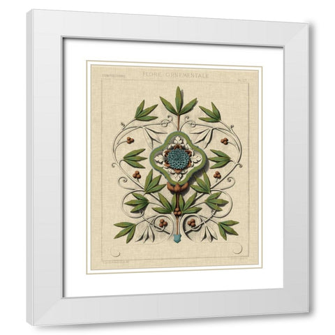 Decorative Flourish IV White Modern Wood Framed Art Print with Double Matting by Vision Studio