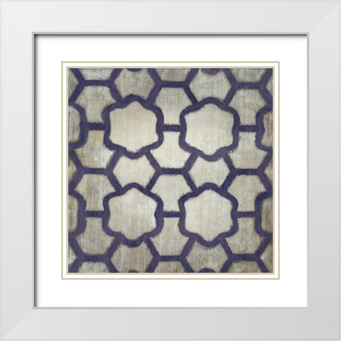 Spectrum Symmetry III White Modern Wood Framed Art Print with Double Matting by Zarris, Chariklia