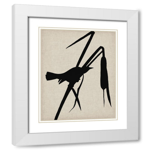 Audubon Silhouette II White Modern Wood Framed Art Print with Double Matting by Vision Studio