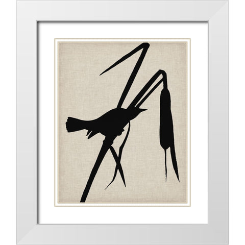 Audubon Silhouette II White Modern Wood Framed Art Print with Double Matting by Vision Studio