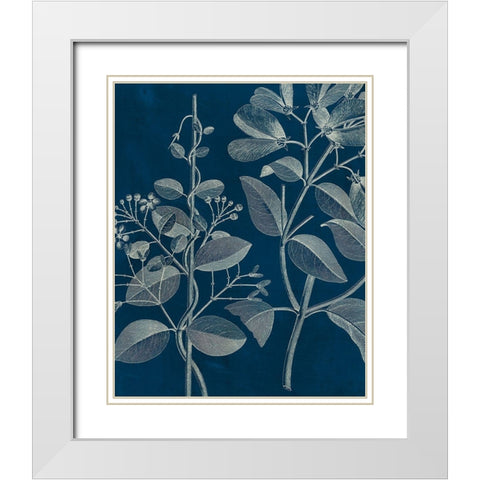Modern Botany I White Modern Wood Framed Art Print with Double Matting by Vision Studio
