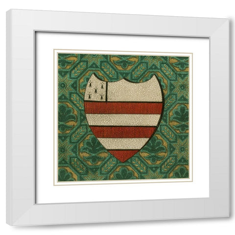 Noble Crest VIII White Modern Wood Framed Art Print with Double Matting by Vision Studio