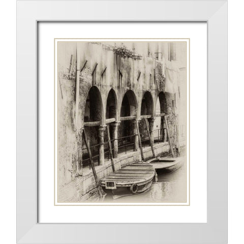 Hanging Laundry Sepia White Modern Wood Framed Art Print with Double Matting by Head, Danny