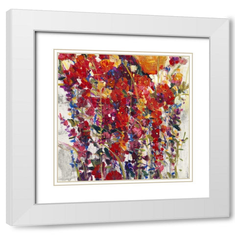 Mixed Bouquet IV White Modern Wood Framed Art Print with Double Matting by OToole, Tim