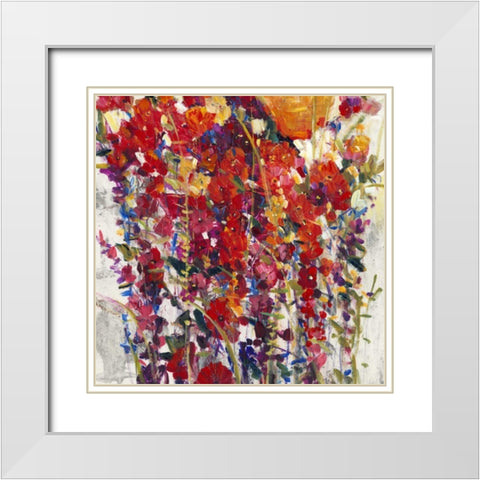 Mixed Bouquet IV White Modern Wood Framed Art Print with Double Matting by OToole, Tim