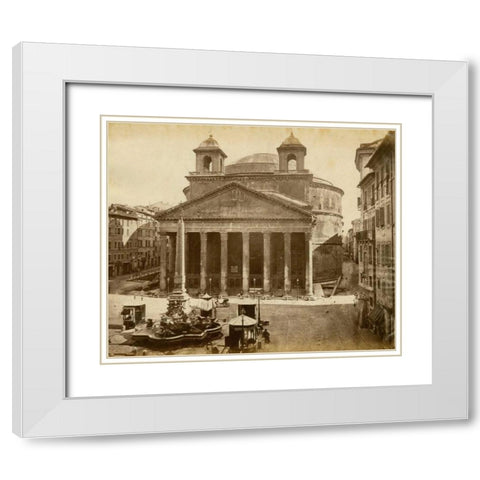 The Pantheon White Modern Wood Framed Art Print with Double Matting by Brogi, Giacomo