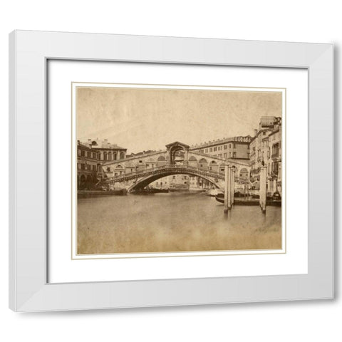 Venice White Modern Wood Framed Art Print with Double Matting by Brogi, Giacomo