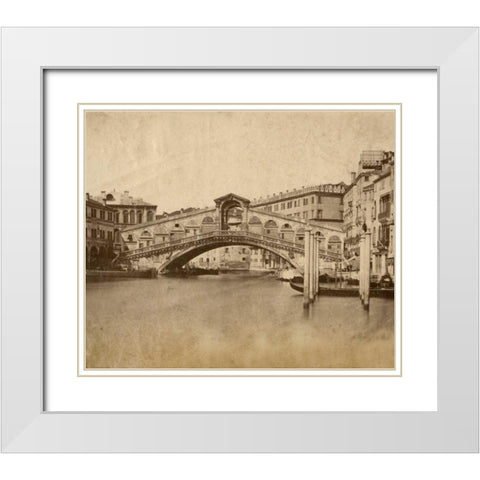Venice White Modern Wood Framed Art Print with Double Matting by Brogi, Giacomo
