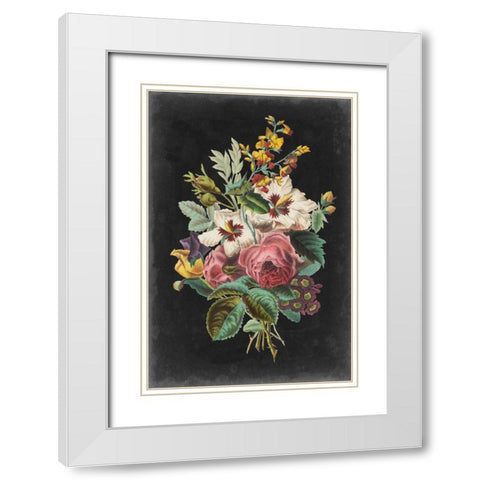 Rose Bouquet I White Modern Wood Framed Art Print with Double Matting by Vision Studio