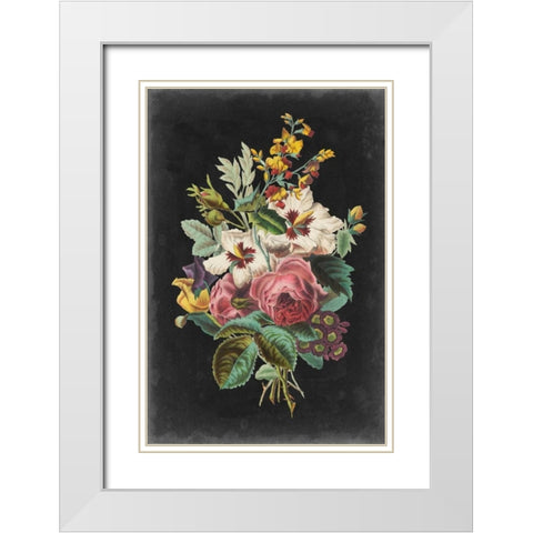 Rose Bouquet I White Modern Wood Framed Art Print with Double Matting by Vision Studio