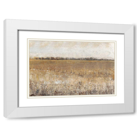 Fenced In I White Modern Wood Framed Art Print with Double Matting by OToole, Tim
