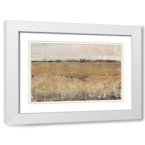 Fenced In II White Modern Wood Framed Art Print with Double Matting by OToole, Tim
