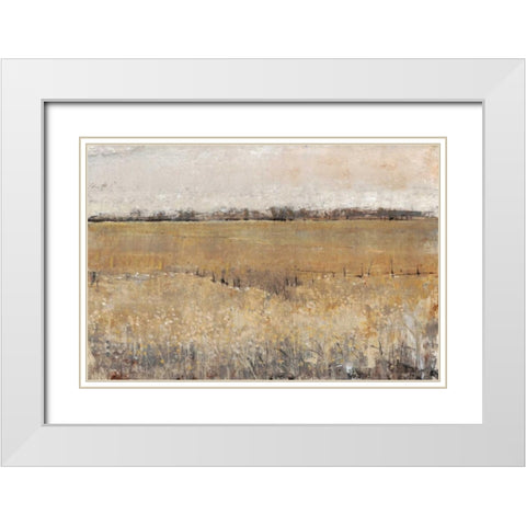Fenced In II White Modern Wood Framed Art Print with Double Matting by OToole, Tim