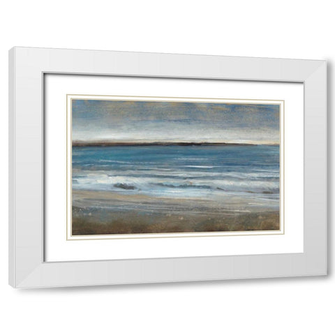 Ocean Light I White Modern Wood Framed Art Print with Double Matting by OToole, Tim