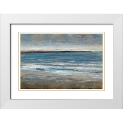 Ocean Light I White Modern Wood Framed Art Print with Double Matting by OToole, Tim
