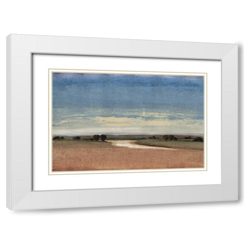 New Land I White Modern Wood Framed Art Print with Double Matting by OToole, Tim