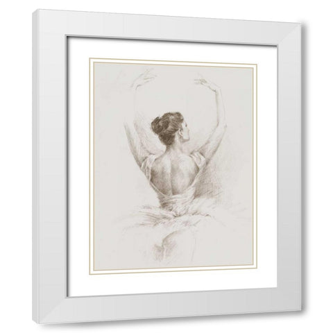 Dance Study I White Modern Wood Framed Art Print with Double Matting by Harper, Ethan