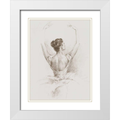 Dance Study I White Modern Wood Framed Art Print with Double Matting by Harper, Ethan