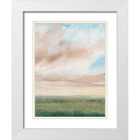 Sky Line IV White Modern Wood Framed Art Print with Double Matting by OToole, Tim