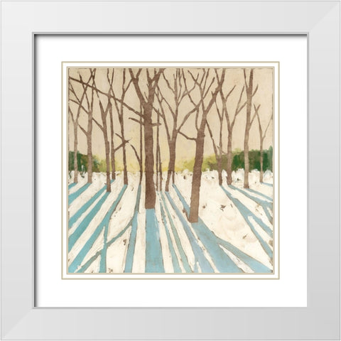Winter Shadows I White Modern Wood Framed Art Print with Double Matting by Meagher, Megan